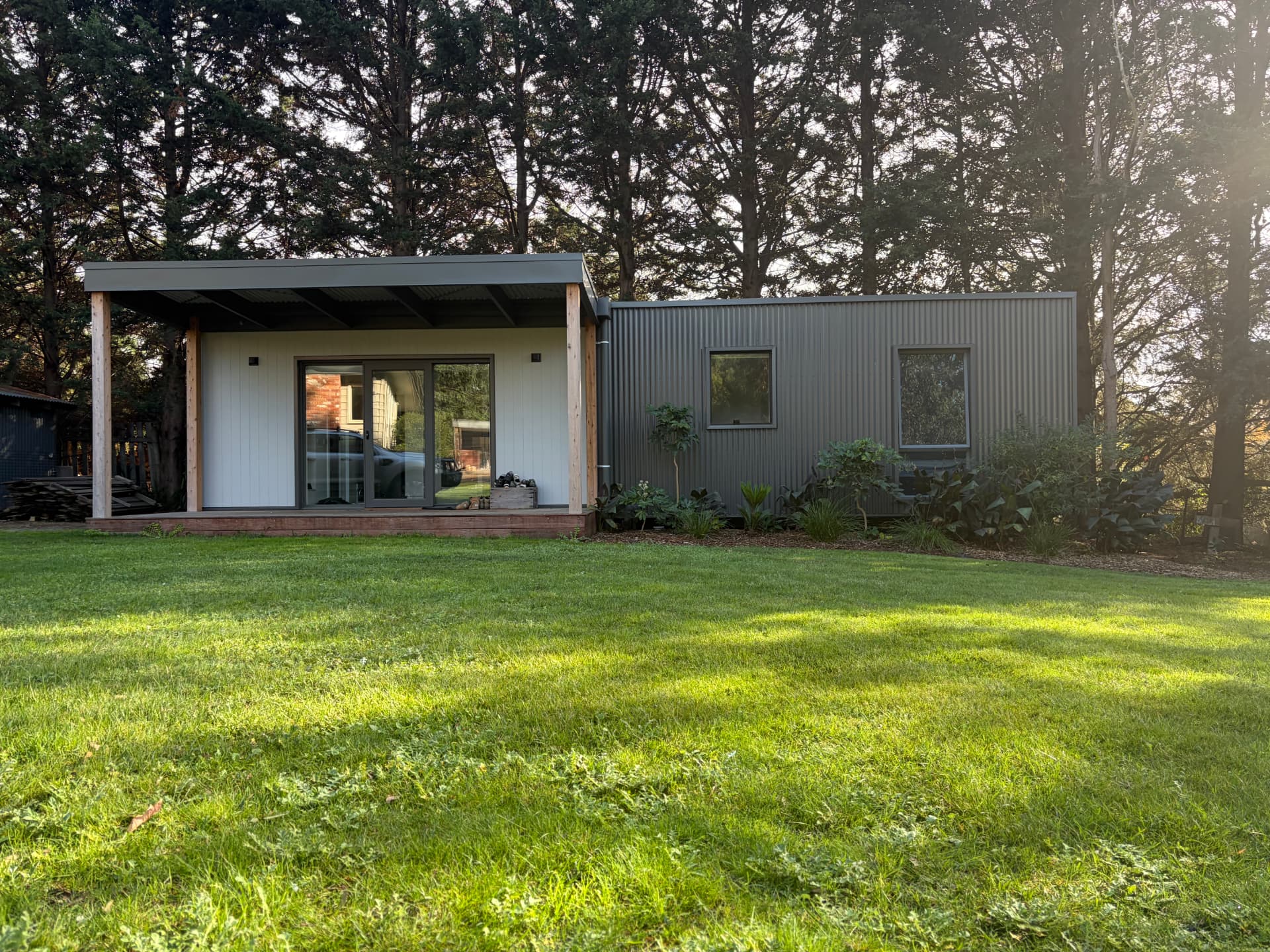 Completed metal re-roof with verandah on a country home